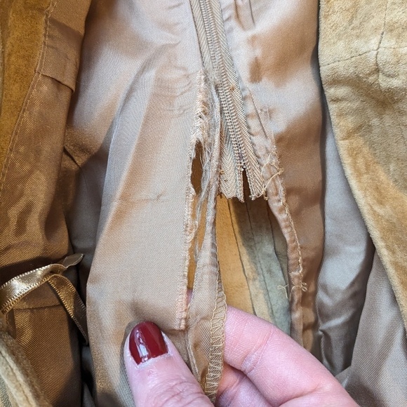 Ann Taylor Loft Camel Brown Suede Skirt Size 4P - Picture 5 of 5